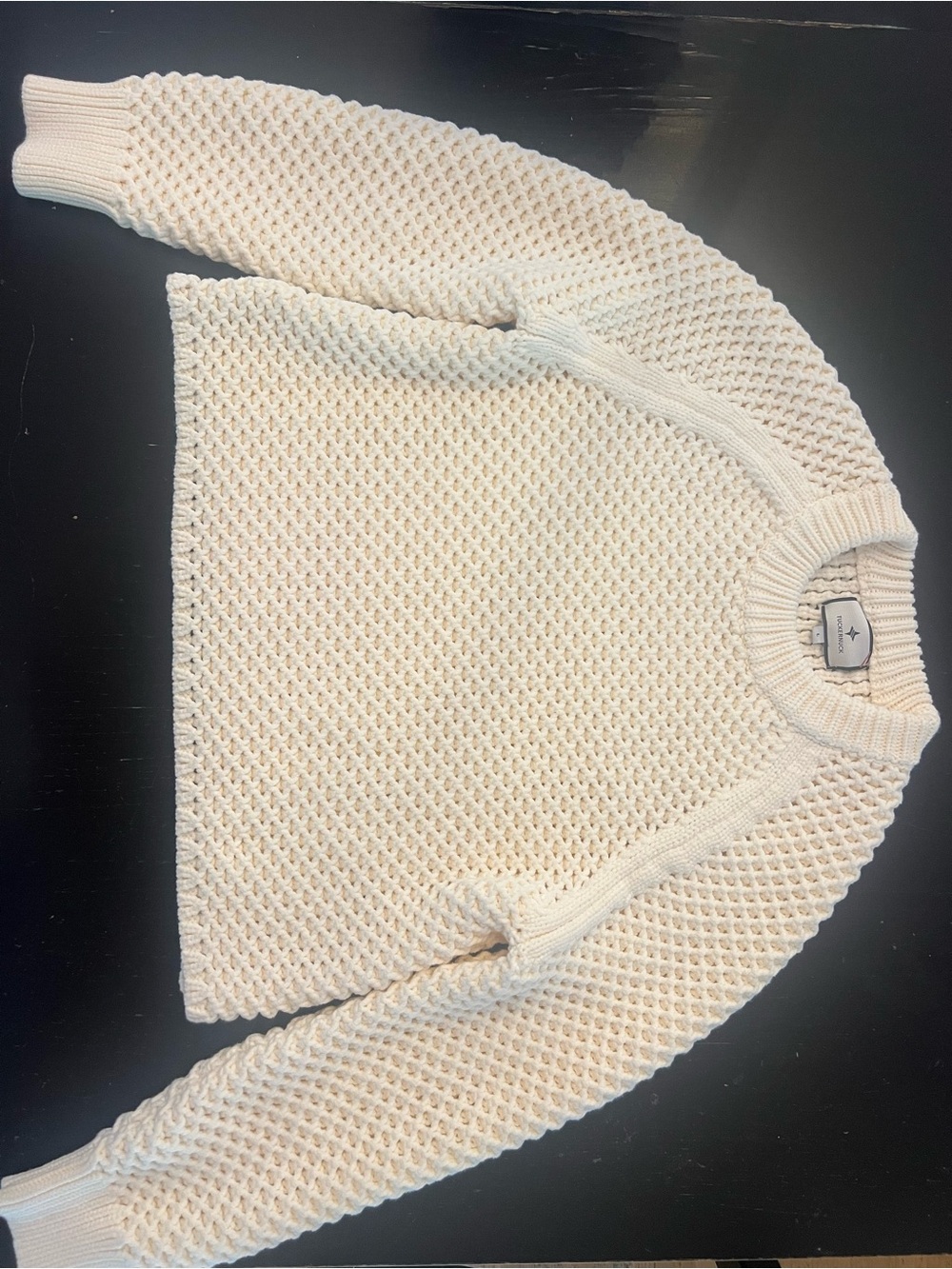 Tuckernuck Ivory Crochet Knit Annette Sweater - Picture 3 of 5